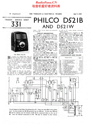 Philco_D521B 维修电路原理图.pdf