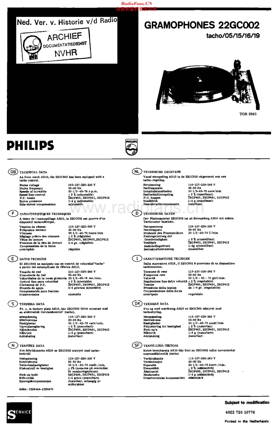 Philips_22GC002 维修电路原理图.pdf_第1页