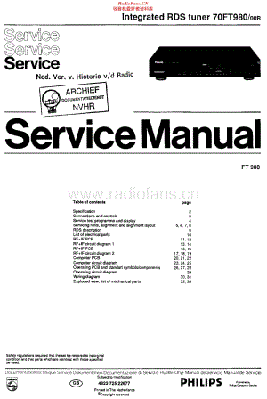 Philips_70FT980 维修电路原理图.pdf