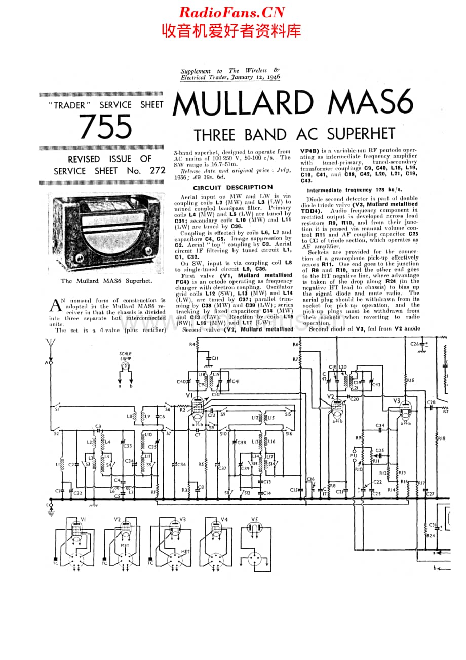 Mullard_MAS6 维修电路原理图.pdf_第1页