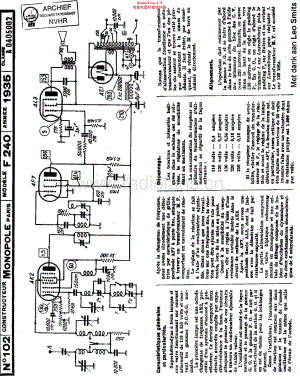 Monopole_F240 维修电路原理图.pdf