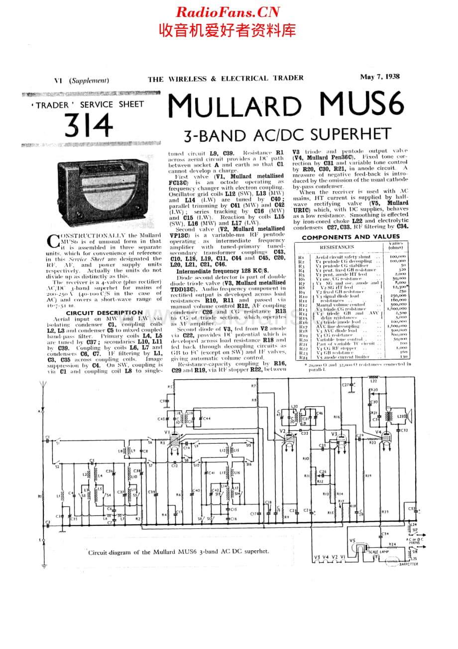 Mullard_MUS6 维修电路原理图.pdf_第1页