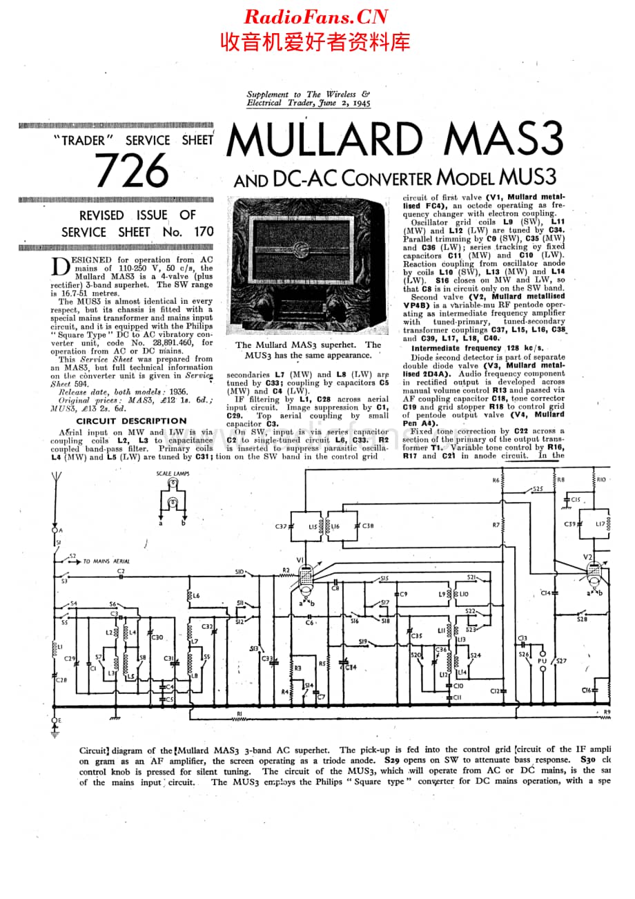 Mullard_MAS3 维修电路原理图.pdf_第1页