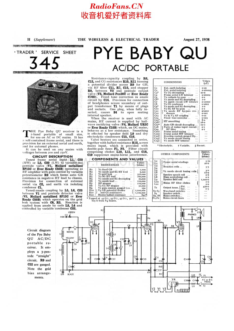 Pye_BabyQU维修电路原理图.pdf_第1页