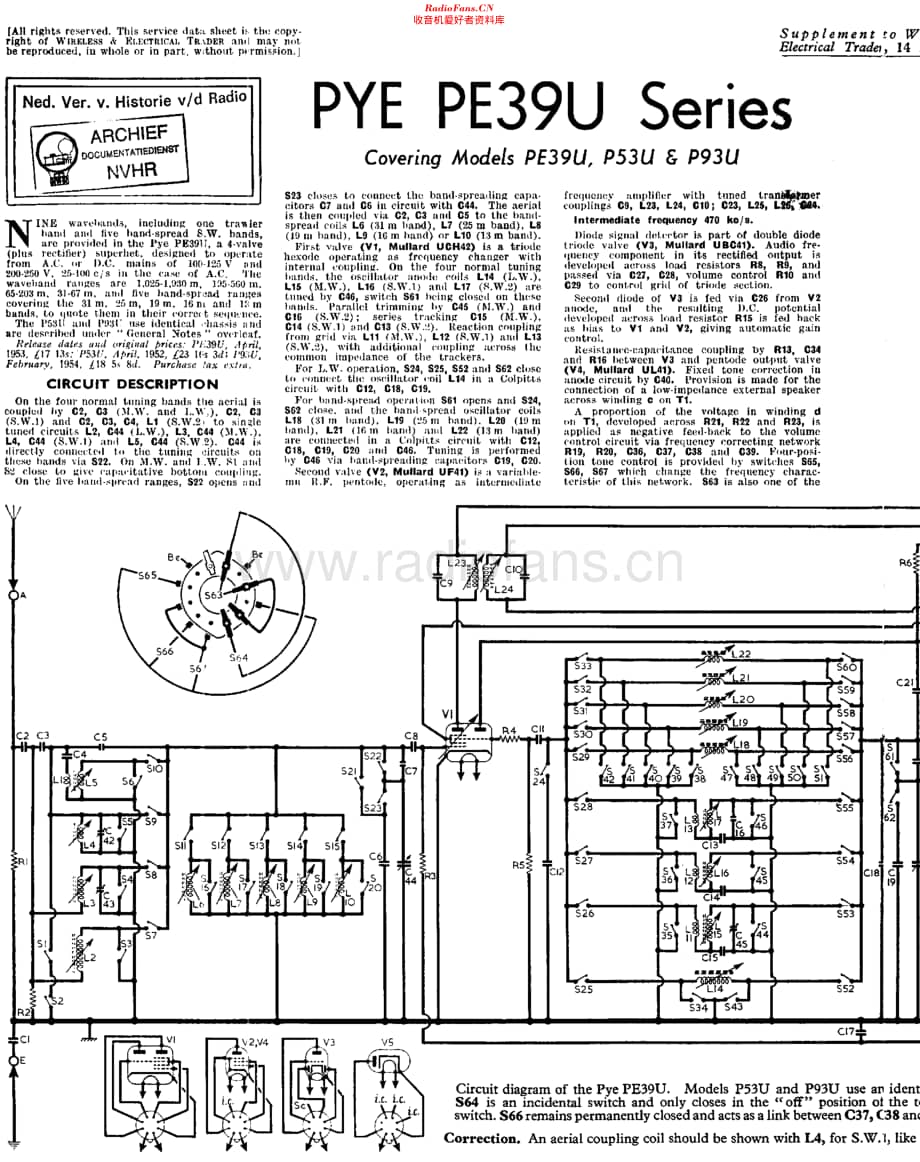 Pye_PE39U维修电路原理图.pdf_第1页