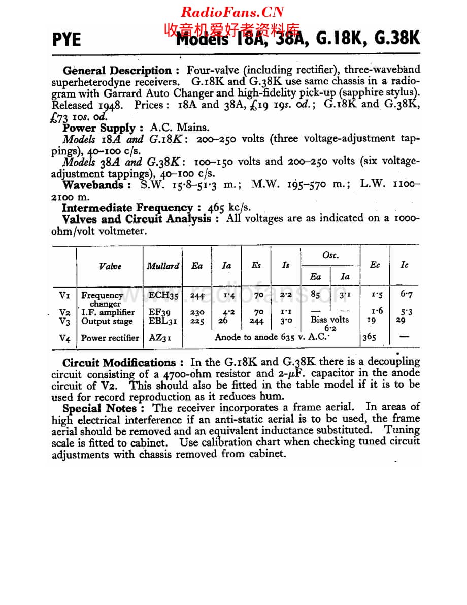Pye_18A维修电路原理图.pdf_第1页