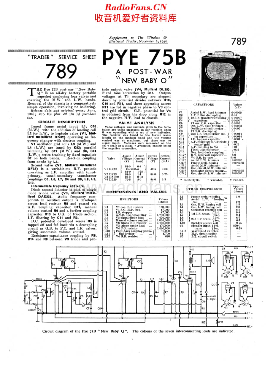 Pye_75B维修电路原理图.pdf_第1页