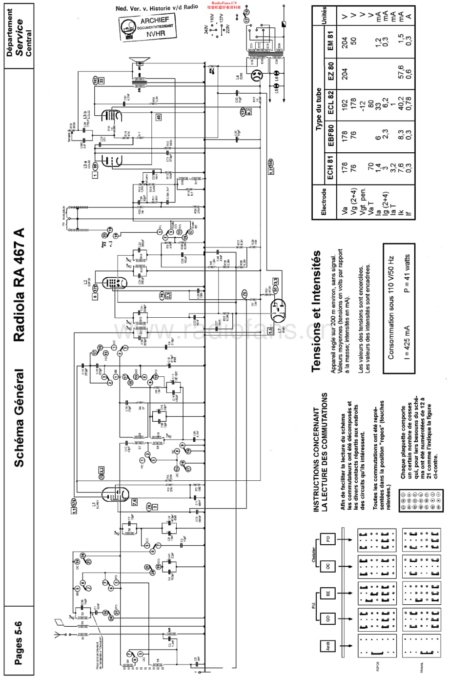 Radiola_RA467A维修电路原理图.pdf_第1页