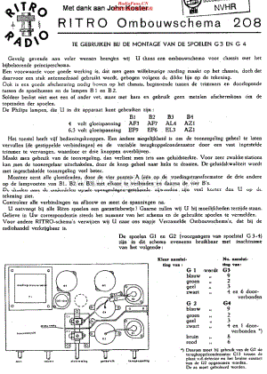 Ritro_Ombouwschema208维修电路原理图.pdf