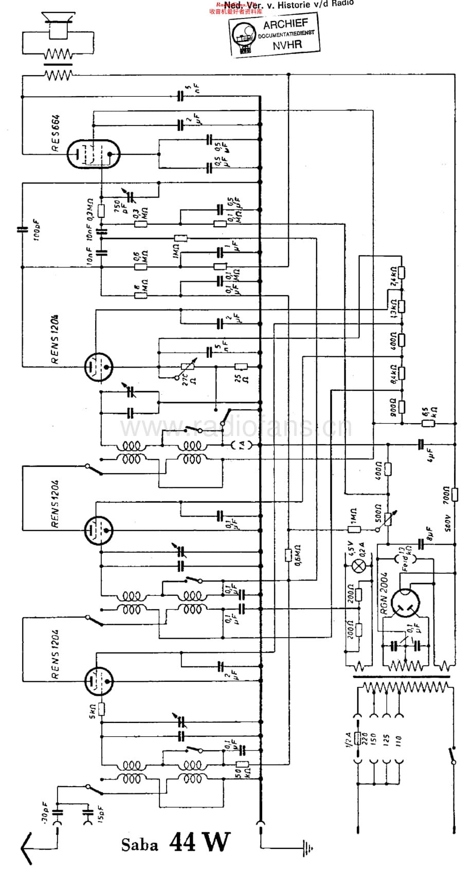 Saba_44W维修电路原理图.pdf_第1页