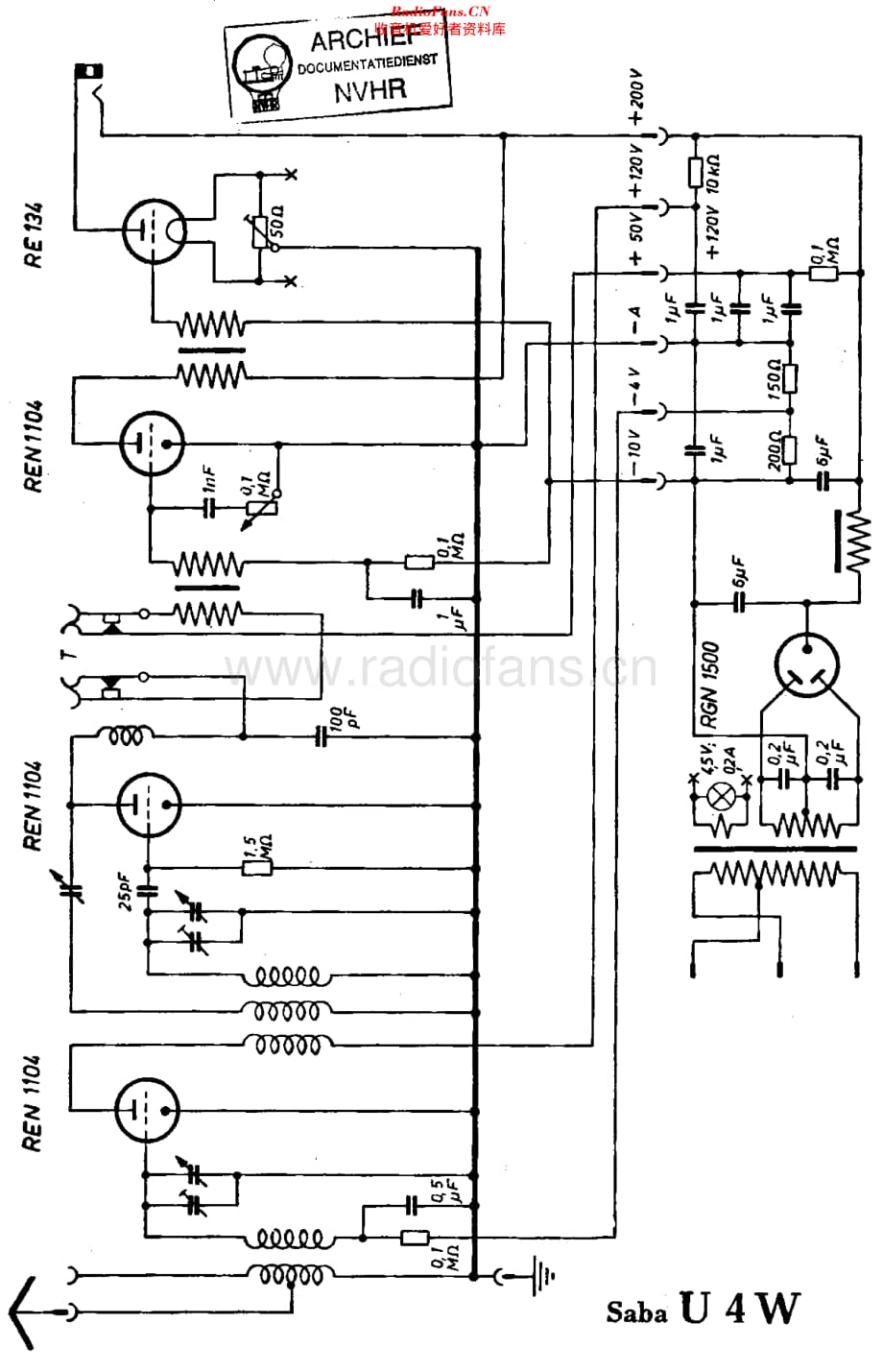 Saba_U4W维修电路原理图.pdf_第1页