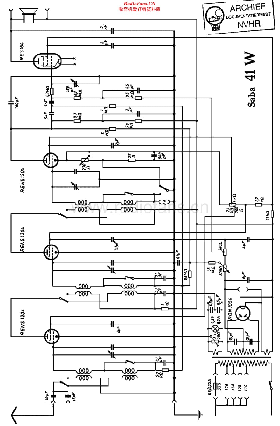 Saba_41W维修电路原理图.pdf_第1页