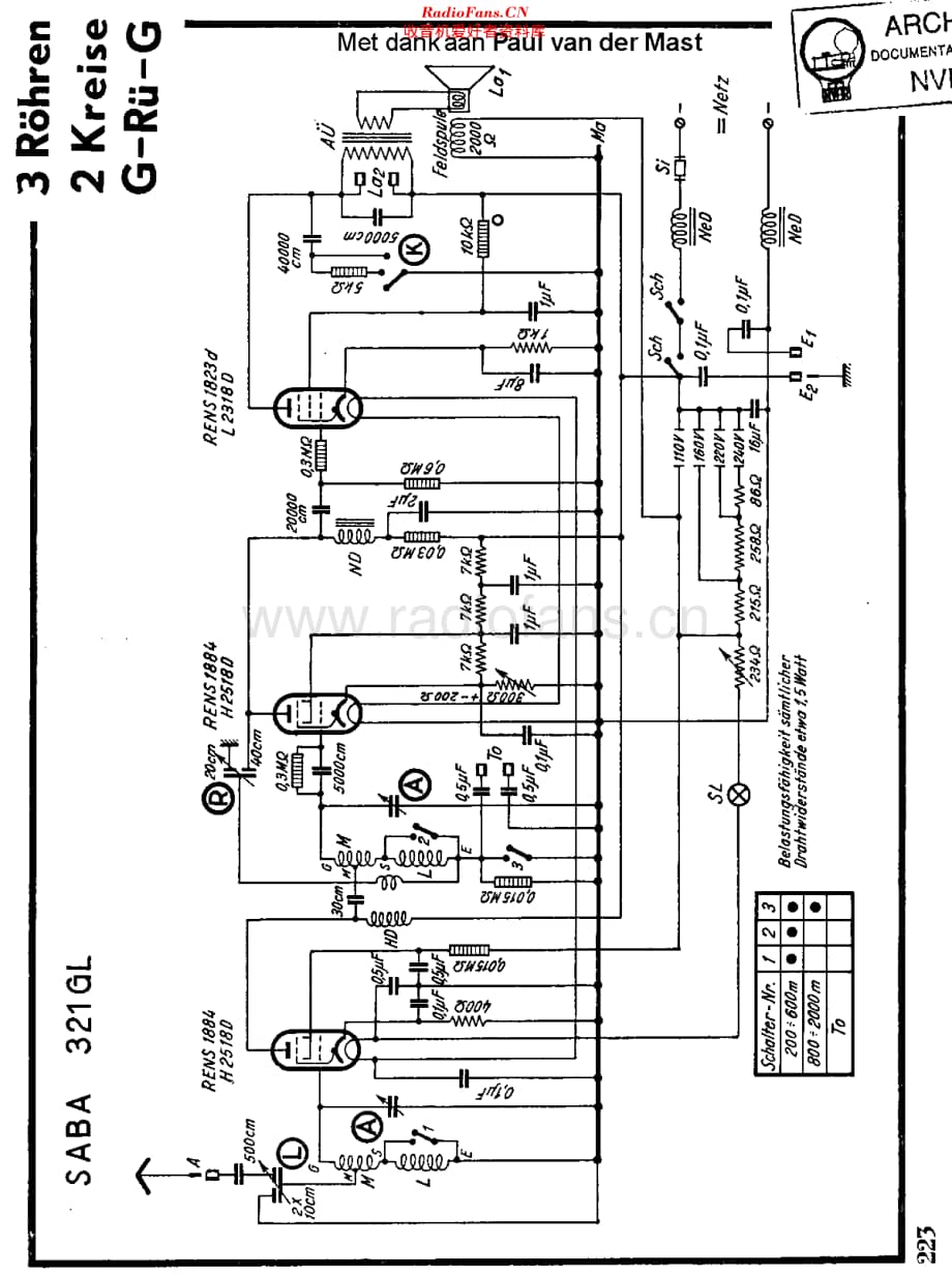 Saba_321GL维修电路原理图.pdf_第1页