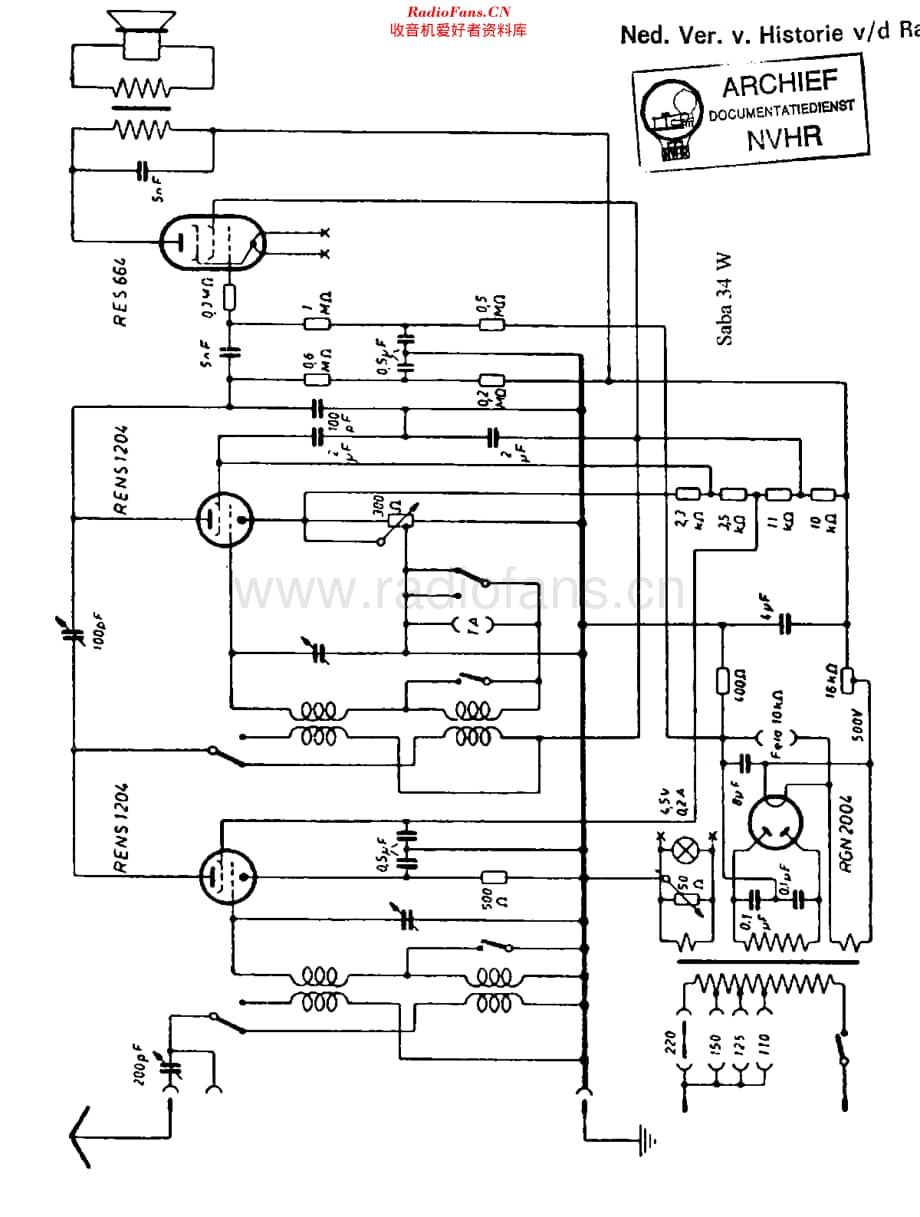 Saba_34W维修电路原理图.pdf_第1页