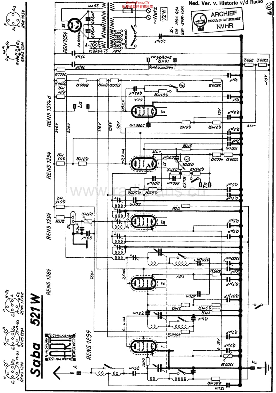 Saba_521W维修电路原理图.pdf_第1页