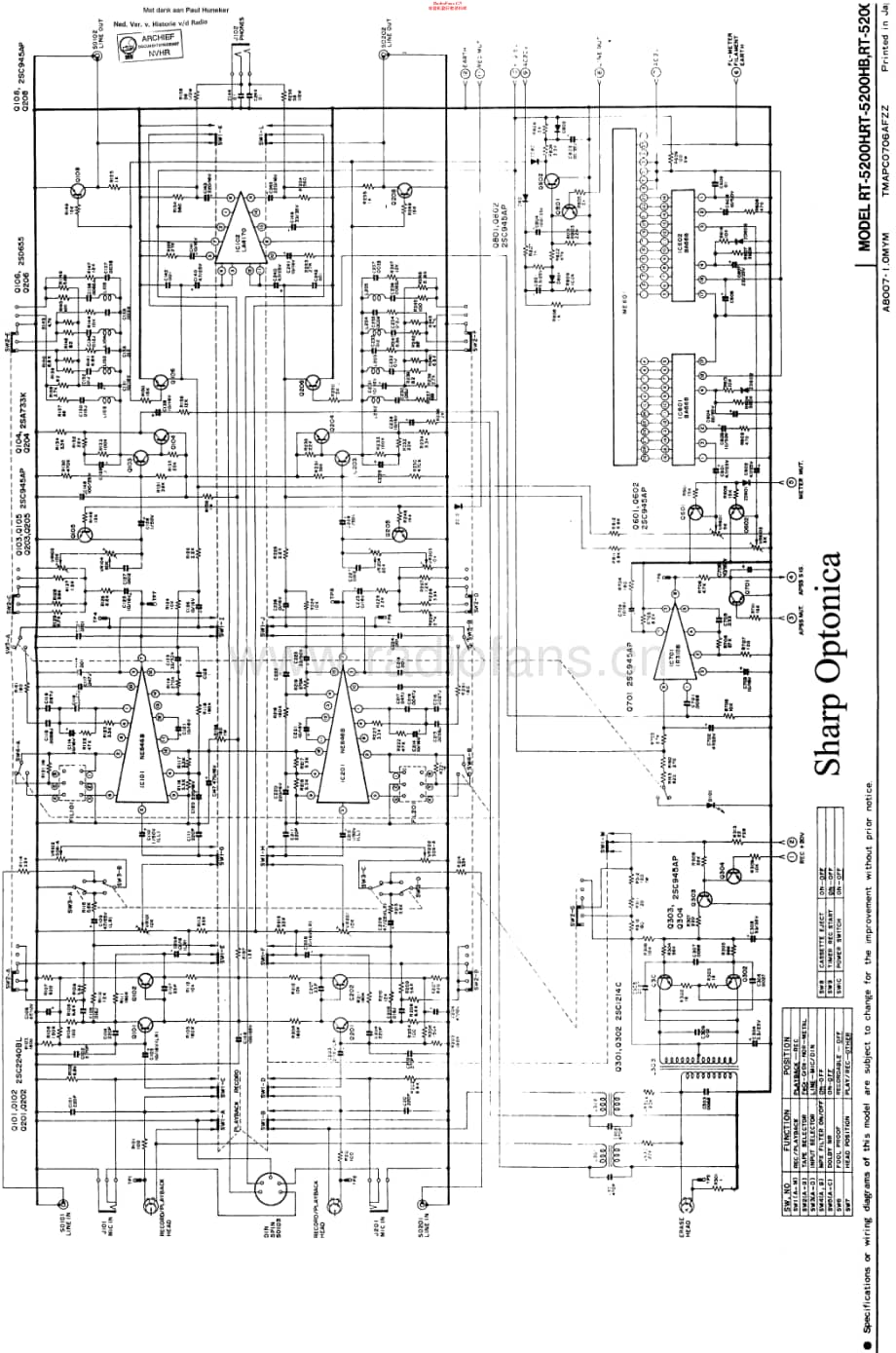 Sharp_RT5200维修电路原理图.pdf_第1页