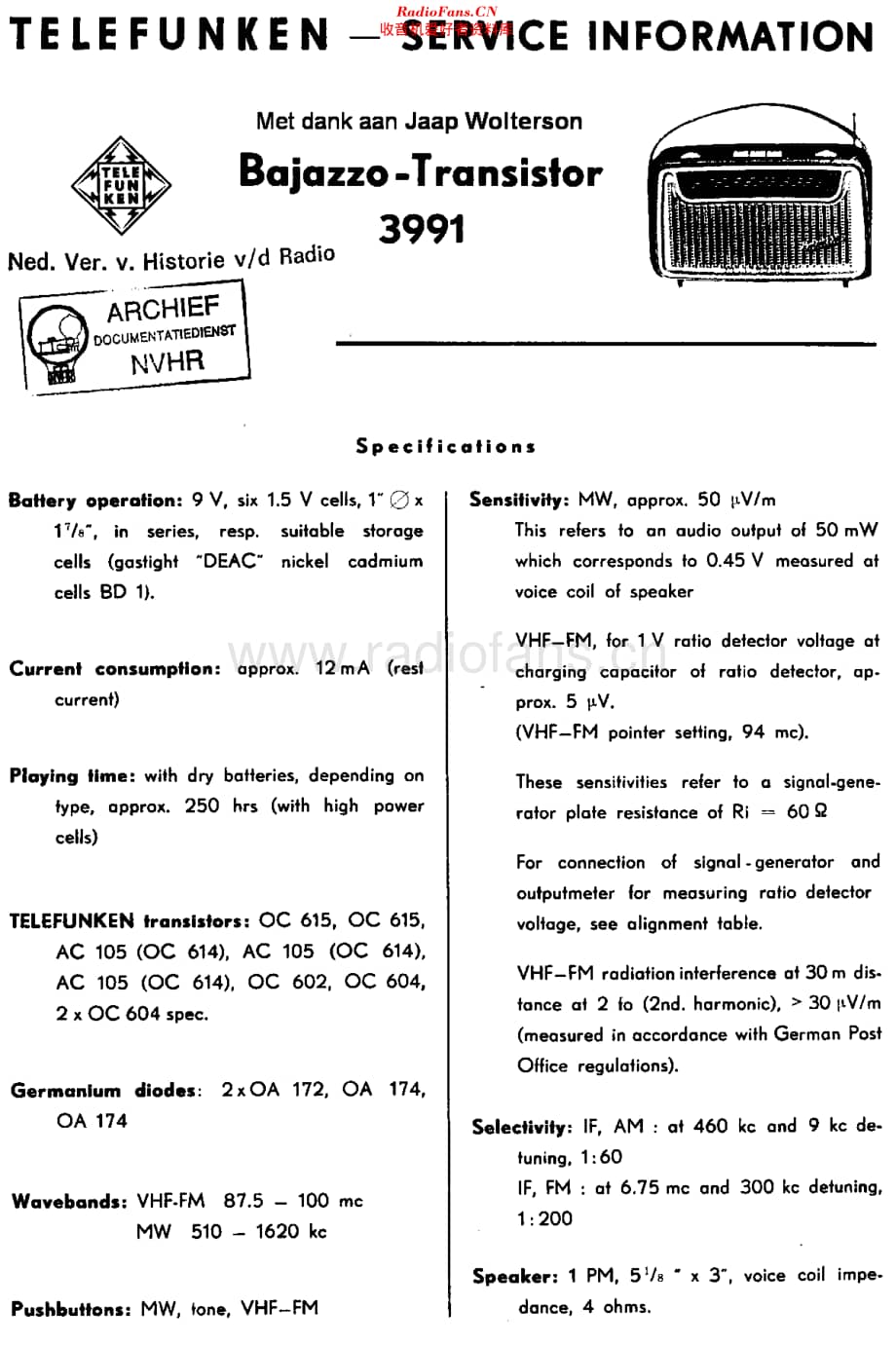 Telefunken_3991维修电路原理图.pdf_第1页