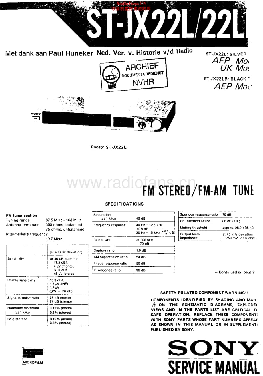 Sony_STJX22维修电路原理图.pdf_第1页