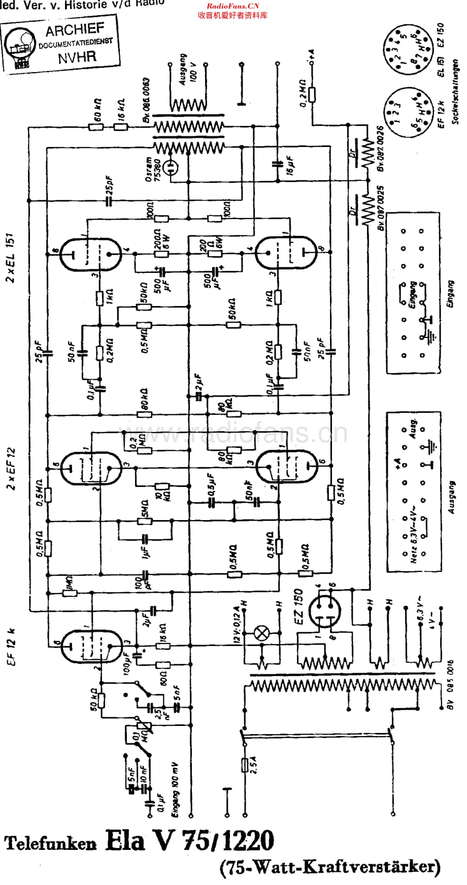 Telefunken_ElaV75-1220维修电路原理图.pdf_第1页