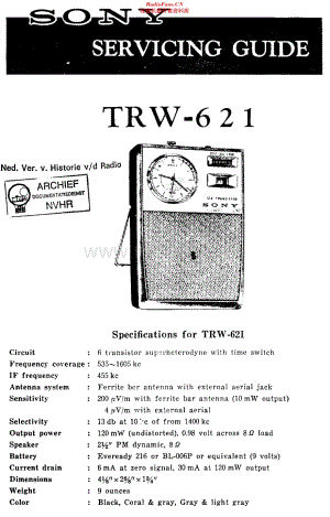 Sony_TRW621维修电路原理图.pdf