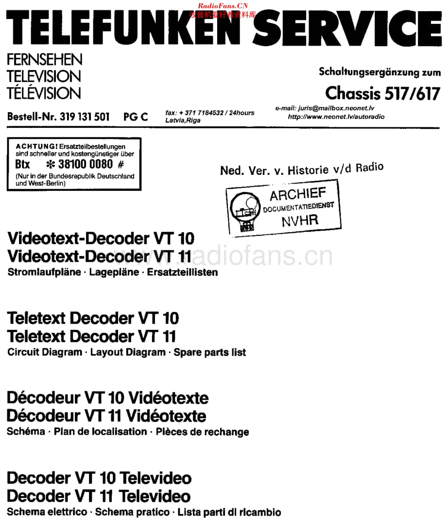 Telefunken_617维修电路原理图.pdf_第1页