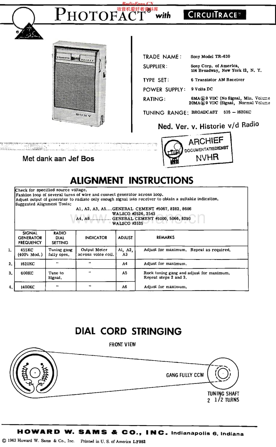 Sony_TR630维修电路原理图.pdf_第1页