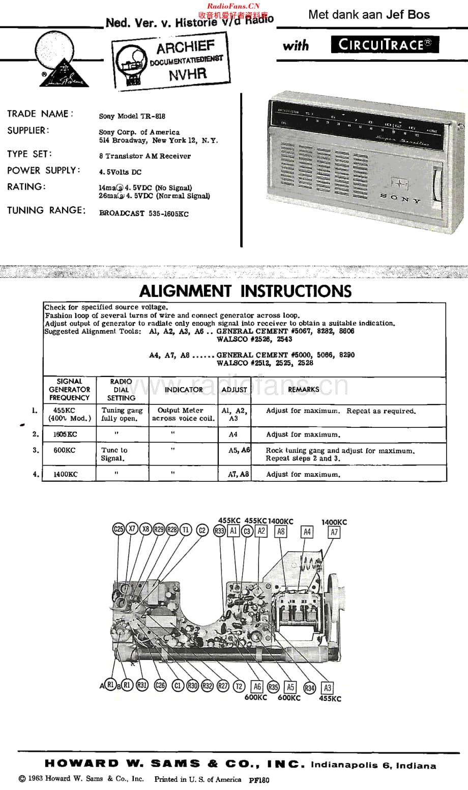 Sony_TR818维修电路原理图.pdf_第1页
