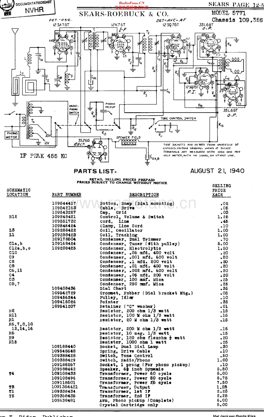 Silvertone_5771维修电路原理图.pdf_第1页