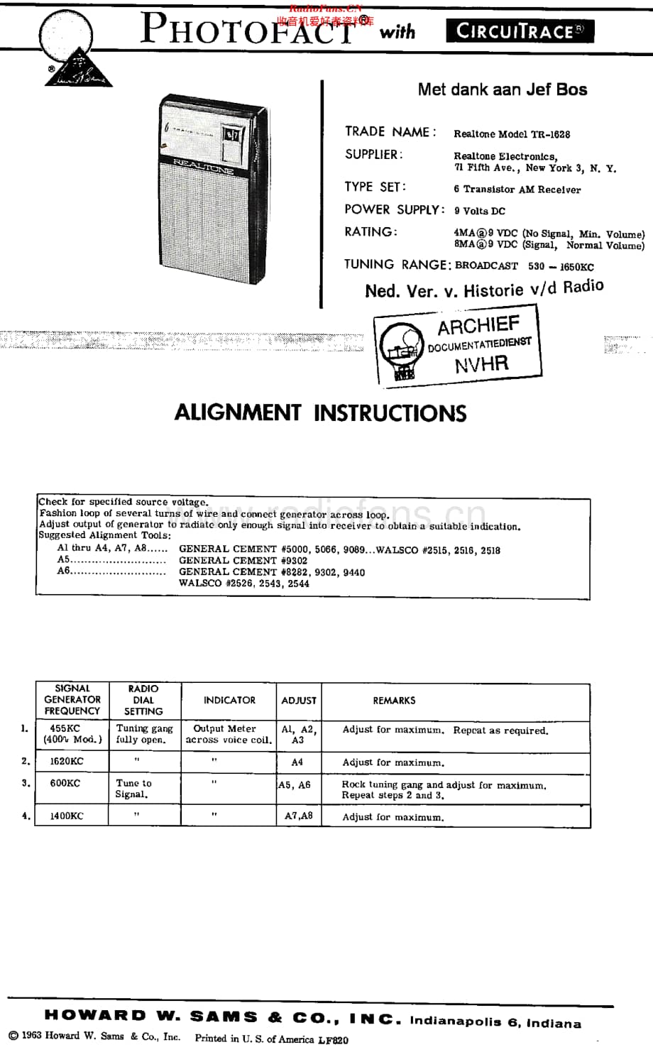 Realtone_TR1628维修电路原理图.pdf_第1页