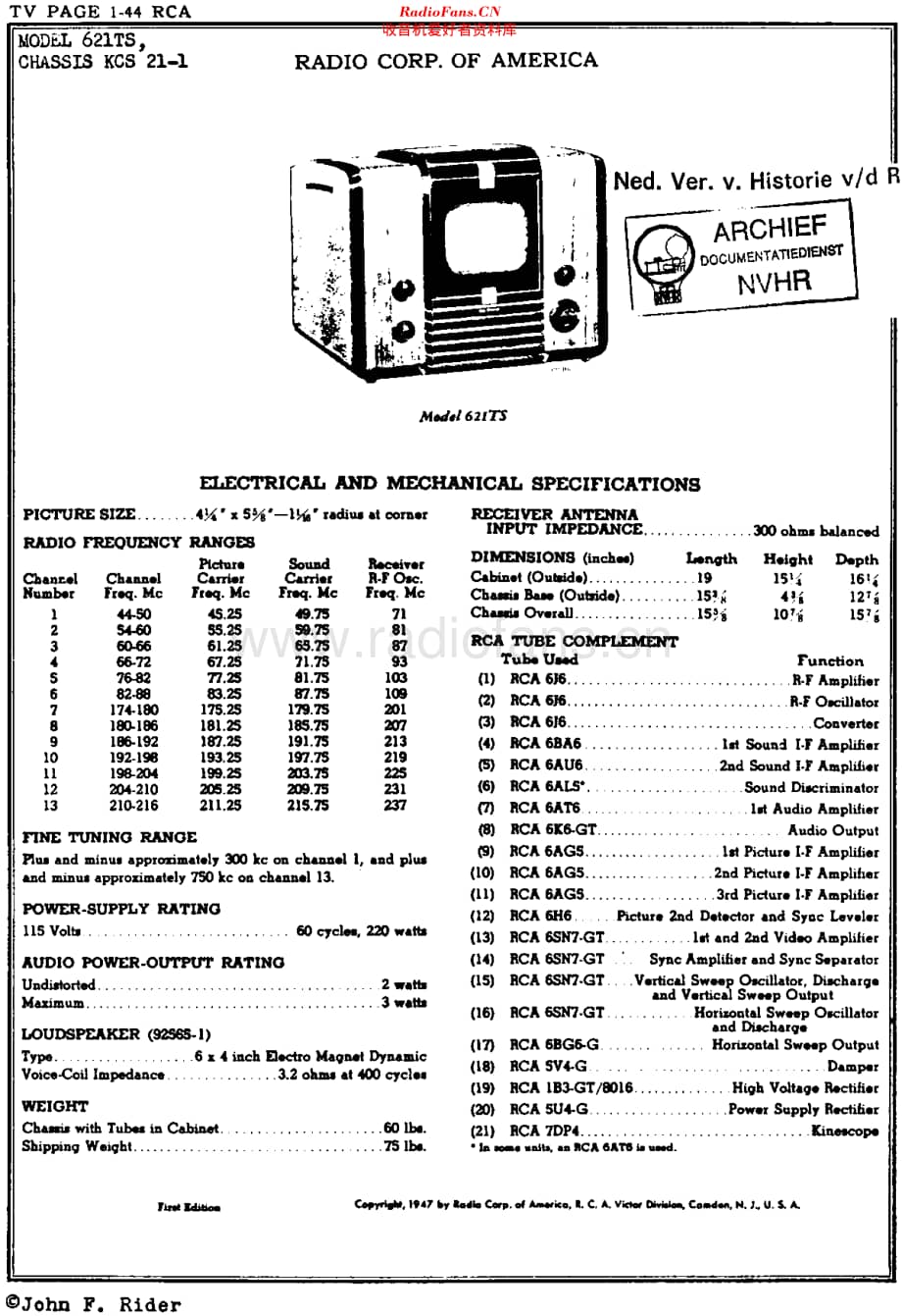 RCA_621TS维修电路原理图.pdf_第1页