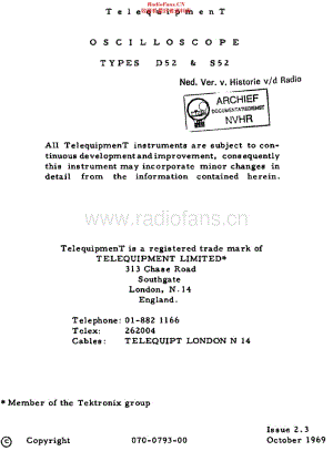 Telequipment_D52维修电路原理图.pdf