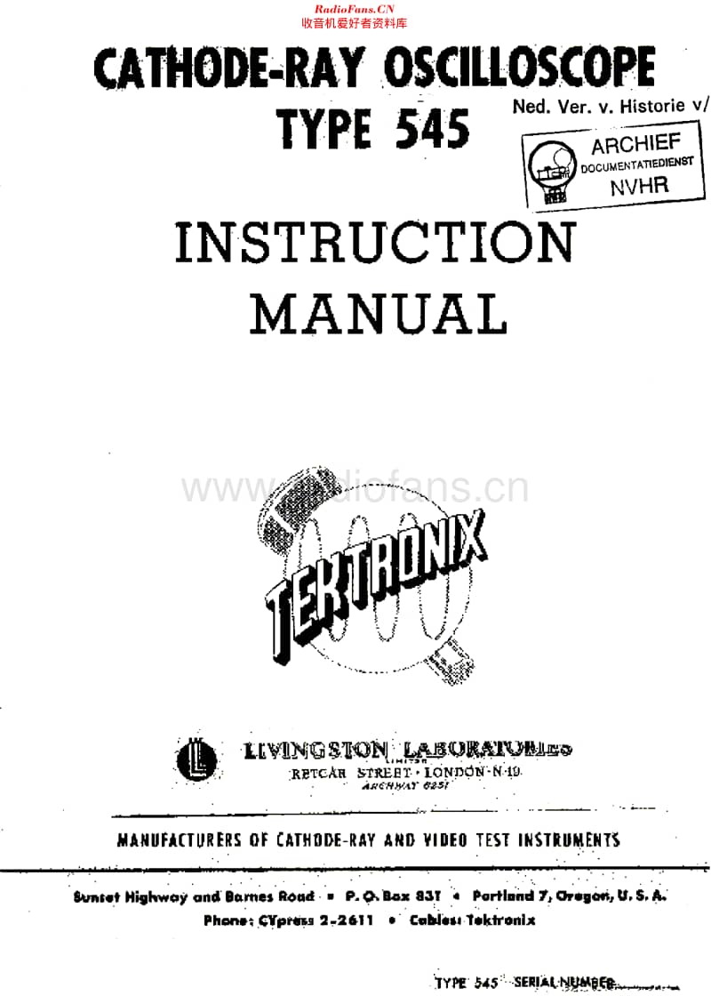 Tektronix_545维修电路原理图.pdf_第1页