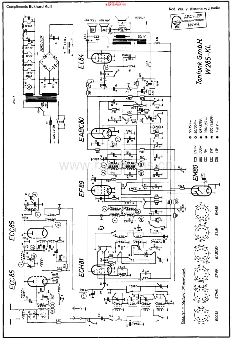 Tonfunk_W285KL维修电路原理图.pdf_第1页