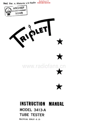 Triplett_3413A维修电路原理图.pdf