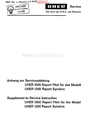 Uher_1200维修电路原理图.pdf