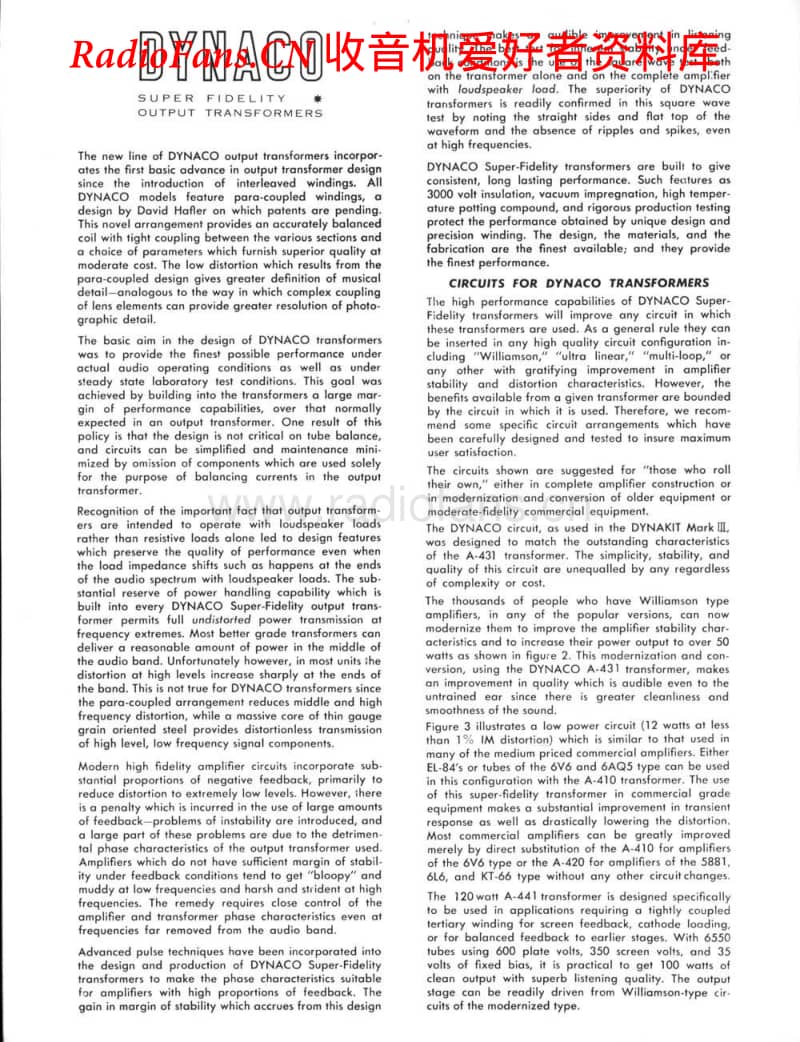 Dynaco Amplifiers Brochure维修电路原理图.pdf_第2页