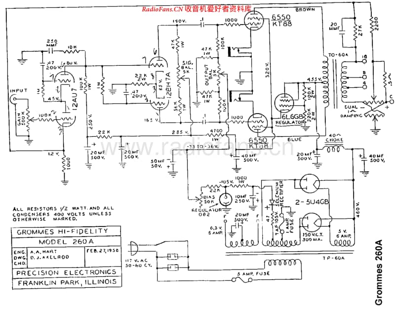 Grommes260A维修电路原理图.pdf_第1页