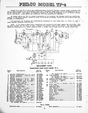 Philco Model TP-4 维修电路原理图.pdf