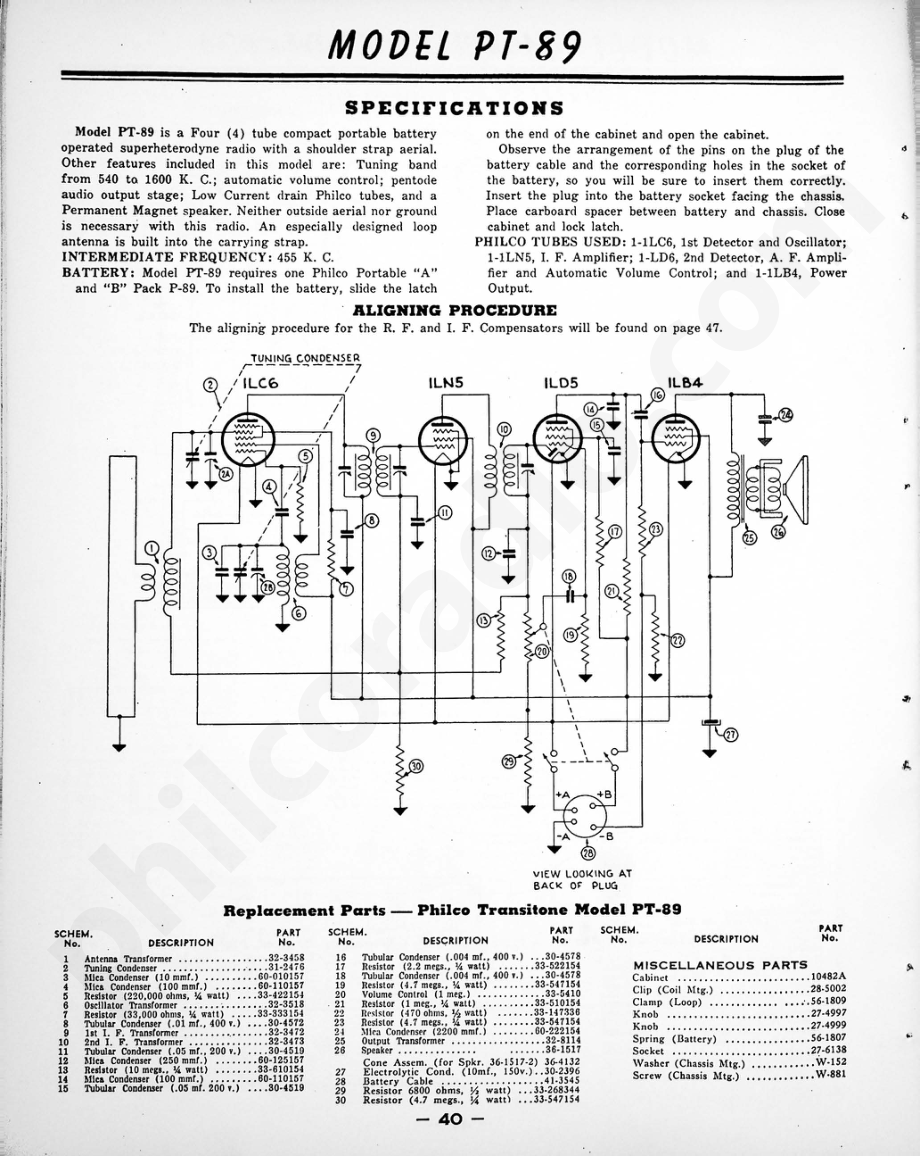 philco Model 41-KR维修电路原理图.pdf_第1页