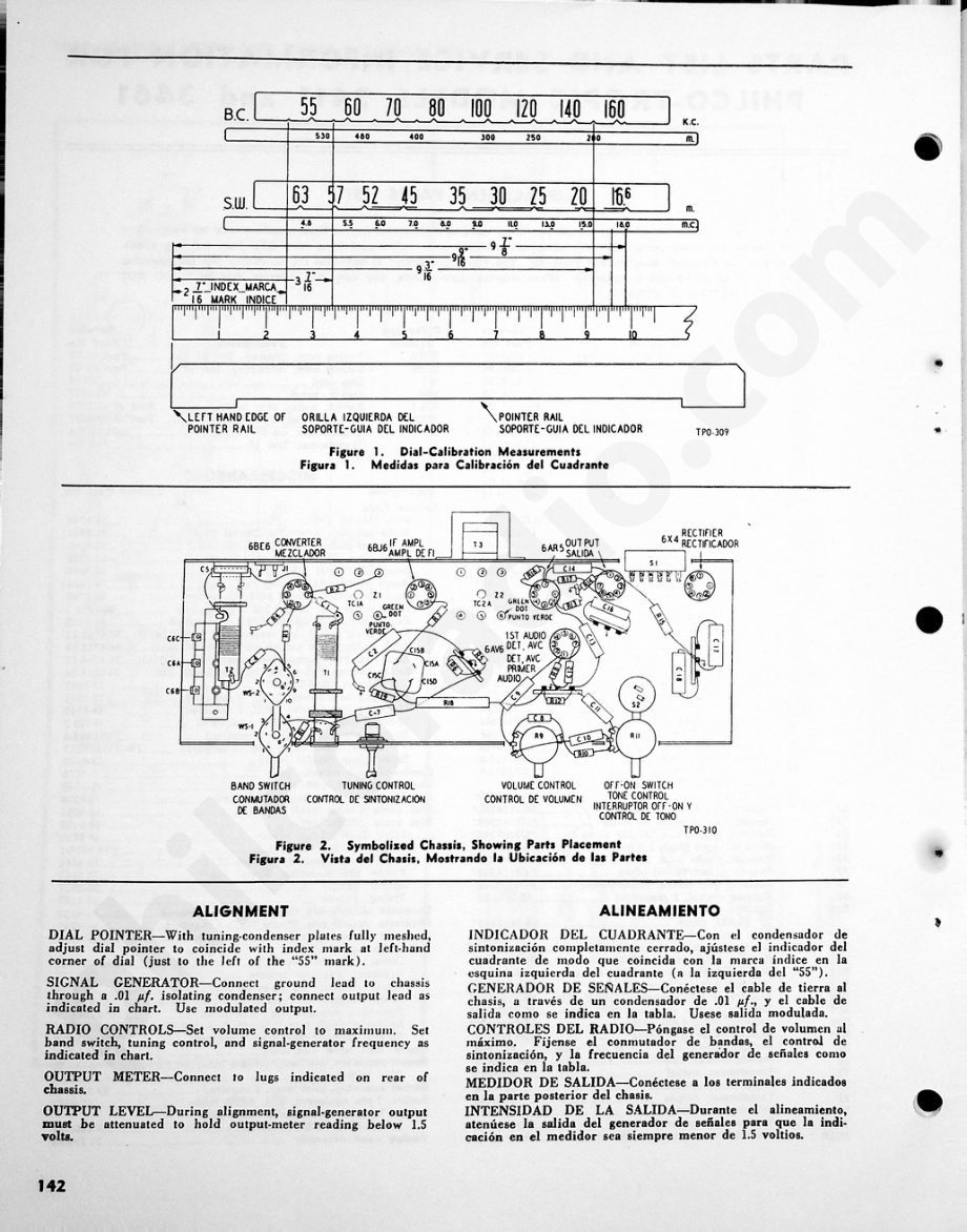 Philco-Tropic Radio Model 3411 and 3461维修电路原理图.pdf_第2页