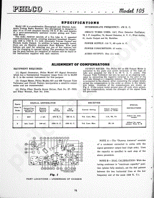 Philco Model 105 维修电路原理图.pdf