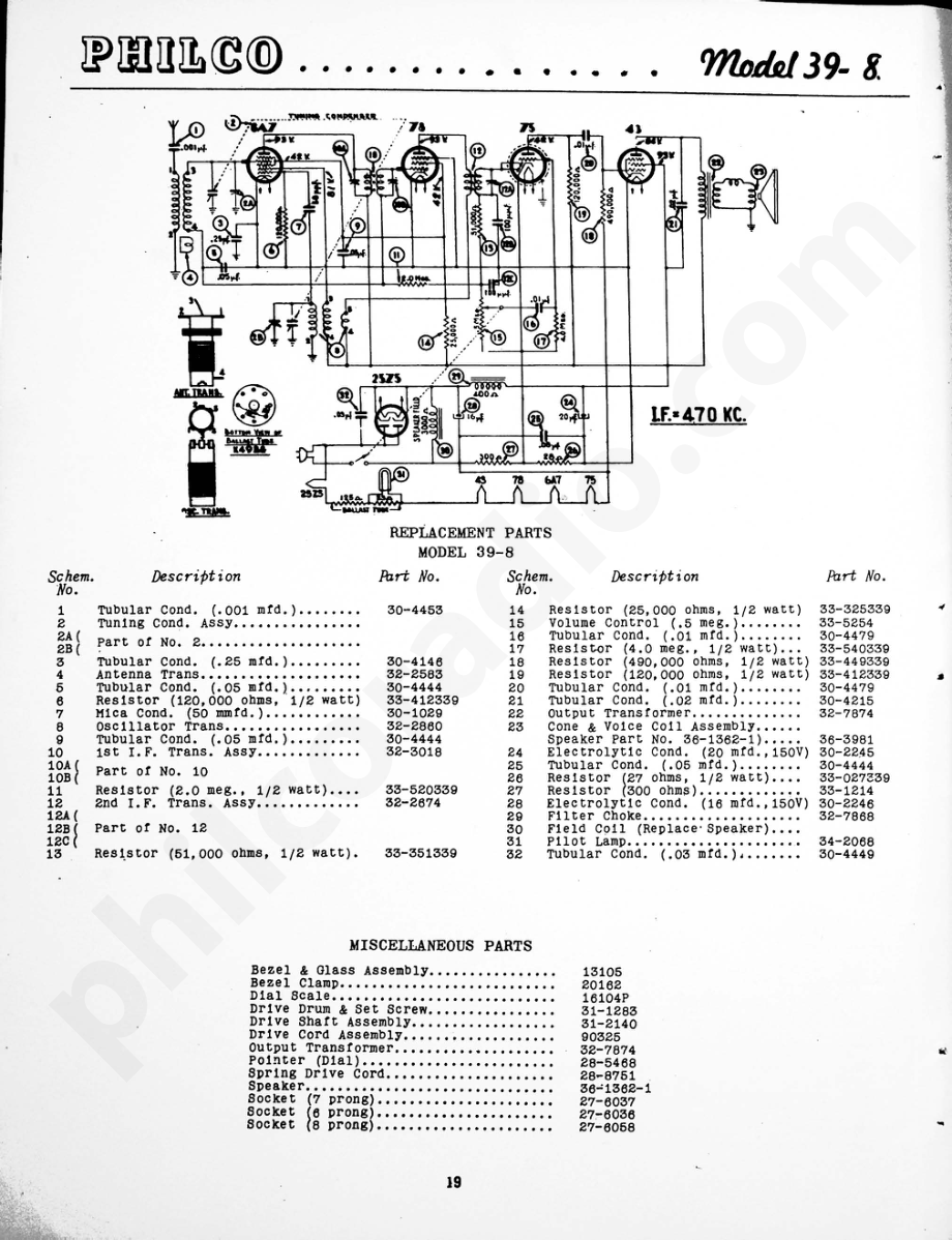 Philco Model 39-8 维修电路原理图.pdf_第2页