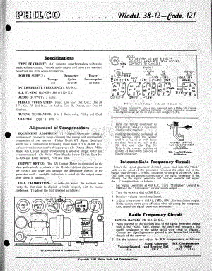 philco Model 38-12 (121) 维修电路原理图.pdf