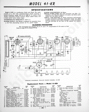 philco Model 41-85, Codes 121 and 122维修电路原理图.pdf