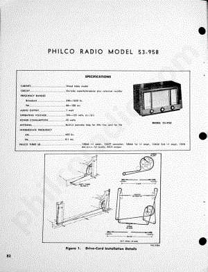 Philco Radio Model 53-958维修电路原理图.pdf