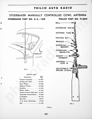 philco Studebaker Manually Controlled Cowl Antenna 维修电路原理图.pdf