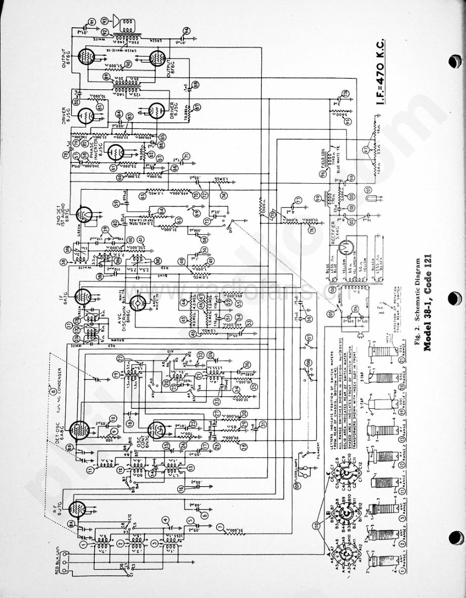 philco Model 38-1 (121) 维修电路原理图.pdf_第2页
