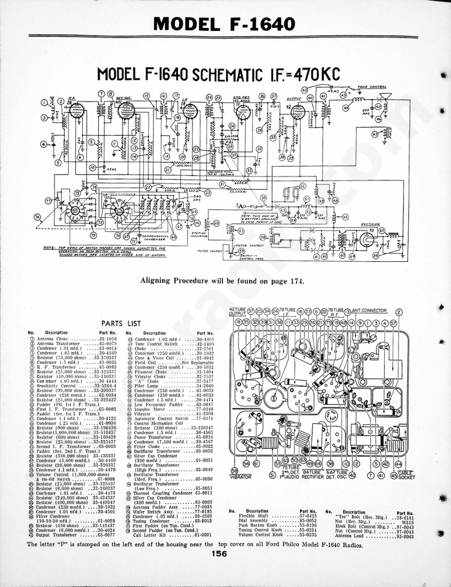 philco Model PT-69, Codes 121 and 122 维修电路原理图.pdf_第1页