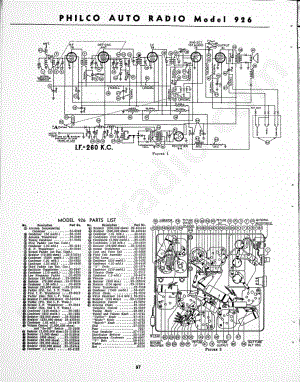 Philco Auto Radio Model 926 维修电路原理图.pdf