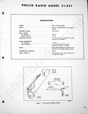 Philco Radio Model 51-631维修电路原理图.pdf